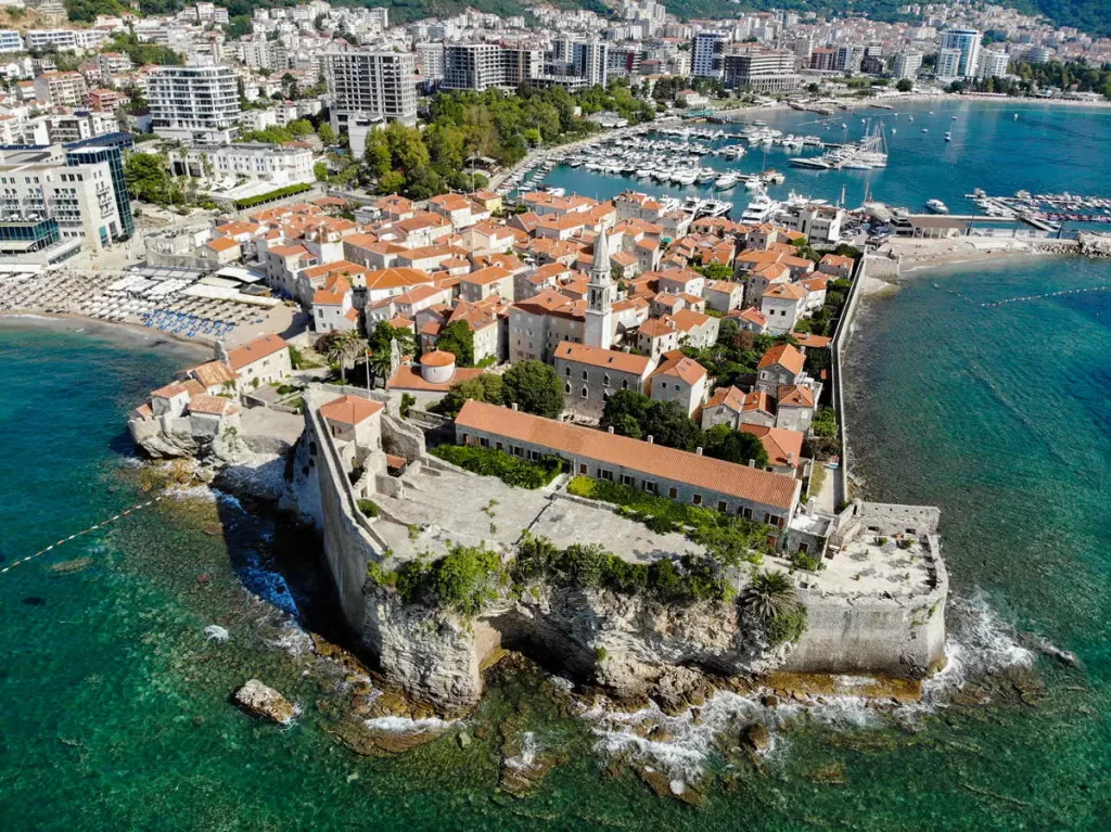 Budva and the Old Town, Montenegro.